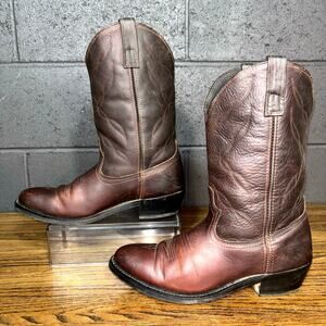 Laredo Cowboy Boots Men’s Size 11 D Brown Leather Classic Western Pull-On